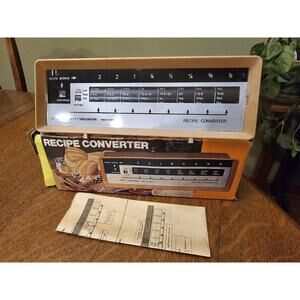 Vintage 1978 Kitchen King Cooking Portion Recipe Converter Orig Box Instructions